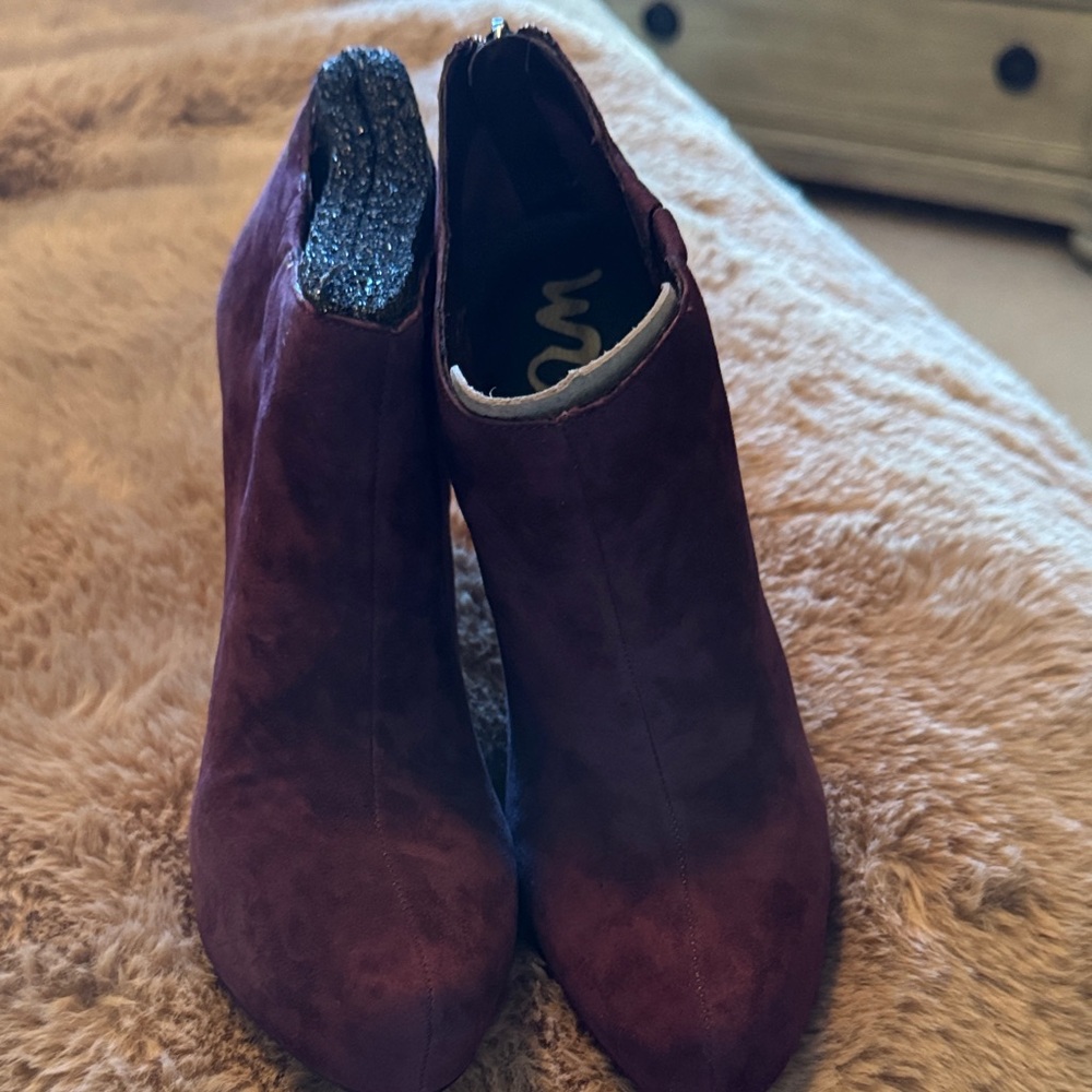 Sam Edelman Deep Burgundy Ankle Booties